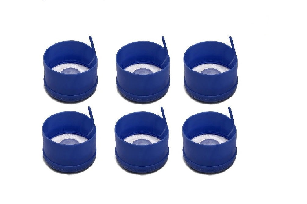AquaNation Dew Kappen – 6 Stück Auslaufsichere Verschlüsse Für 55-mm-Wasserflaschen, BPA-frei