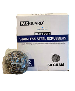 Premium Heavy Duty Stainless Steel Scouring Pad Scrubber Box of 12 - AquaNation™ 