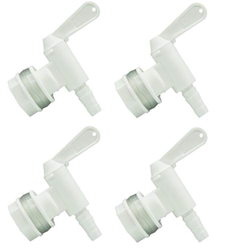 AquaNation Food Grade Safe BPA Free Plastic Bottling Beer Fermentation Bucket Keg Wine Barrel Spigot Spout Tap No Spill Faucet For Homebrew Wine Making Soda Carbonated Soft Drinks Beverage Urn (4) - AquaNation™ 