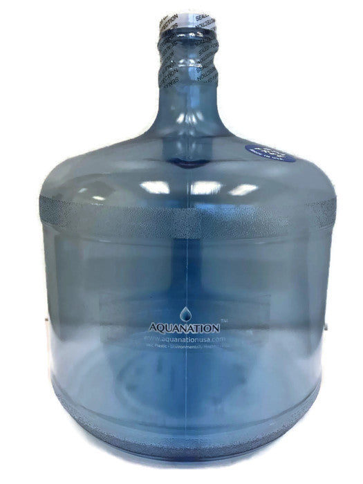 AquaNation 3 Gallon Stubby Reusable BPA-Free FDA Food Grade Tritan Plastic Water Bottle Jug Gallon Container Canteen - (Made in USA) - AquaNation™ 