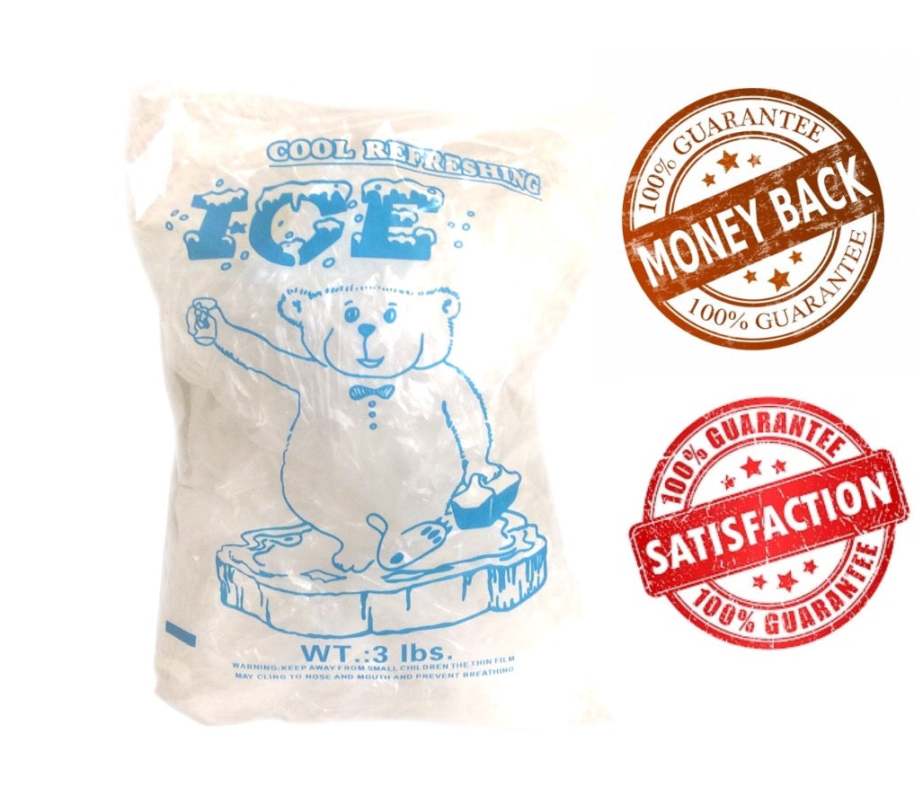 AquaNation - 3lbs BPA Free FDA Food Grade Safe Plastic Ice Bags - AquaNation™ 