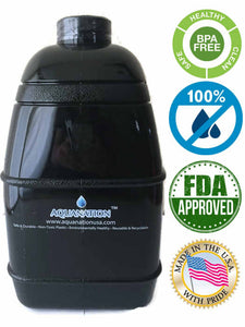 1 Gallon BPA FREE Reusable Leak Proof Plastic Drinking Water Bottle Square Jug Container - AquaNation™ 