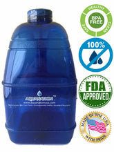 Load image into Gallery viewer, 1 Gallon BPA FREE Reusable Leak Proof Plastic Drinking Water Bottle Square Jug Container - Dark Blue - AquaNation™ 