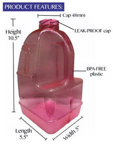 1 Gallon BPA FREE Reusable Leak Proof Plastic Drinking Water Bottle Square Jug Container - Pink - AquaNation™ 