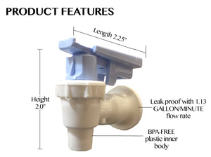 Tomlinson BPA Free Spigot with Safety Locks - AquaNation™ 