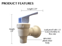 Load image into Gallery viewer, Tomlinson BPA Free Sunbeam Dispenser Replacement Cooler Faucet Water Bottle Jug Reusable Spigot Spout Leak Proof Water Beverage Lever Pour Valve Water Crock Water Tap - AquaNation™ 