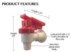 Tomlinson BPA Free Spigot with Safety Locks - AquaNation™ 