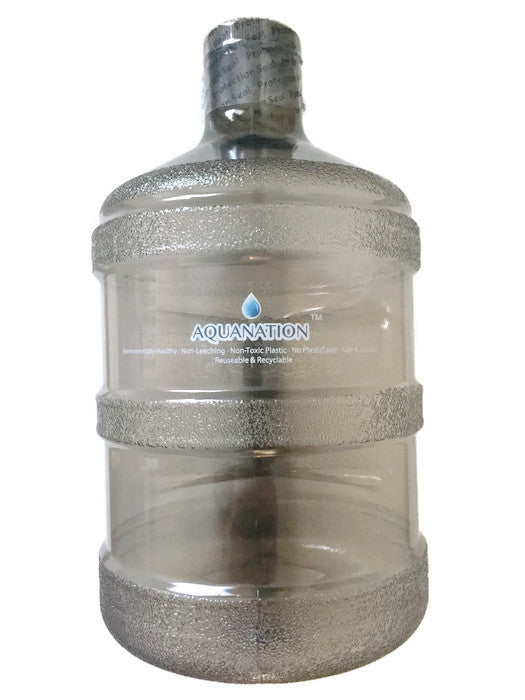 1 Gallon BPA FREE Reusable Plastic Drinking Water Bottle Container - Grey - AquaNation™ 