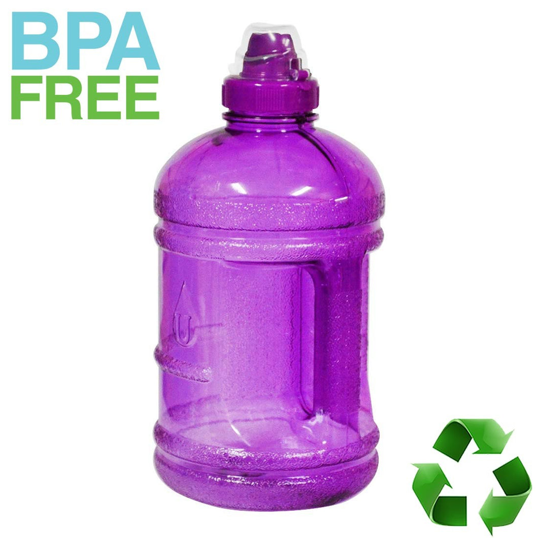 AquaNation 1/2 Gallon PopUp Lid Sports Water Bottle Jug  - Purple - AquaNation™ 