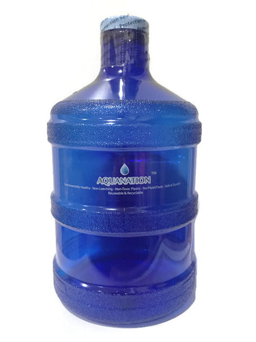 1 Gallon BPA FREE Reusable Plastic Drinking Water Bottle Container - Dark Blue - AquaNation™ 