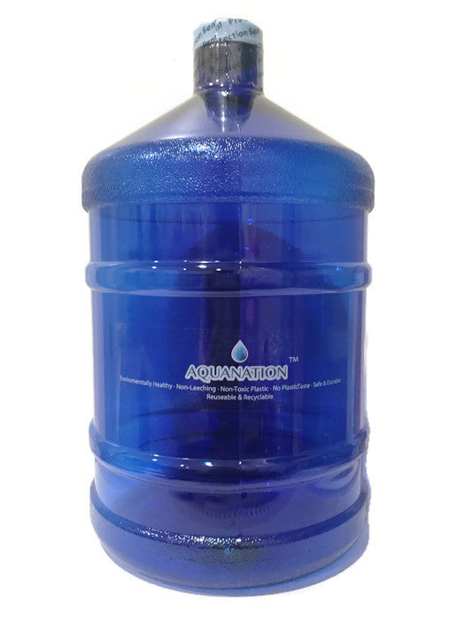 1 Gallon Poly-Carbonate Reusable Plastic Drinking Water Bottle Container - Dark Blue - AquaNation™ 