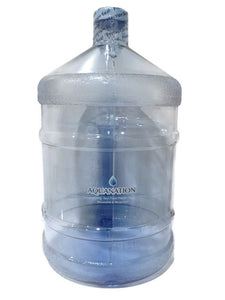 1 Gallon Poly-Carbonate Reusable Plastic Drinking Water Bottle Container - Clear - AquaNation™ 