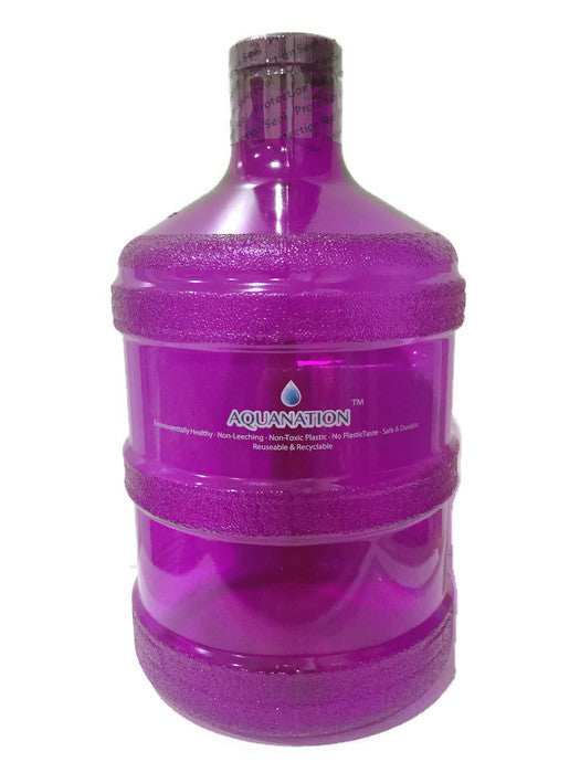 1 Gallon BPA FREE Reusable Plastic Drinking Water Bottle Container - Purple - AquaNation™ 