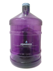 1 Gallon Poly-Carbonate Reusable Plastic Drinking Water Bottle Container - Purple - AquaNation™ 