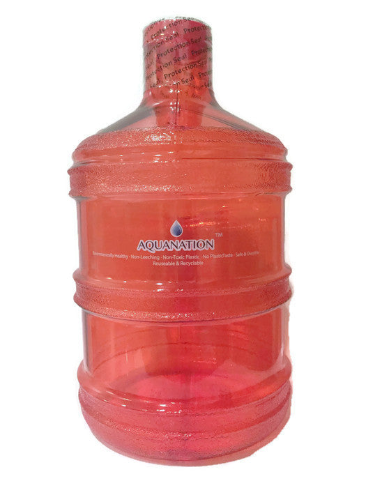 1 Gallon BPA FREE Reusable Plastic Drinking Water Bottle Container - Red - AquaNation™ 