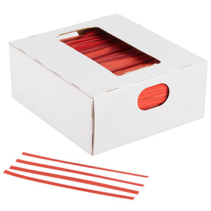 2000 Pieces Twist Ties 4" Length Paper Coated No Rip Cellophane Twist Ties For General Use - Red - AquaNation™ 