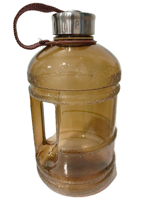 AquaNation 1/2 Gallon Stainless Steel Lid Sports Water Bottle Jug  - Brown - AquaNation™ 